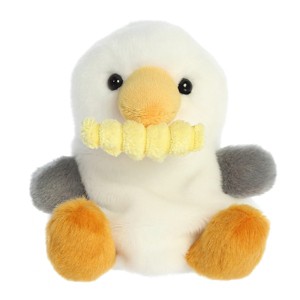 Aurora Mini Buoy Seagull With Fry Palm Pals Adorable Stuffed Animal White 4.5" - 1 of 4