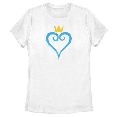 Women's Kingdom Hearts 1 Blue Heart T-Shirt