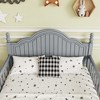 Whisen Wood Twin Size Platform Bed with Headboard and Footboard for Kids, Low Profile Design - 4 of 4