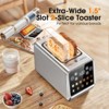 Teendow 2 Slice Toaster 900W, Touchscreen Wide Slot Toaster, Stainless Steel Digital Smart Toaster, LCD Display,5 Bread Modes & 6 Shade Settings - 4 of 4