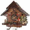One Day Cuckoo Clock Cottage – 10 in – Fisherman Raises Fishing Pole with Hand-carved Details By River City Clocks - 2 of 3