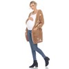 Maternity Hooded Open Front High Pile Fleece Coat -White Mark - 2 of 4