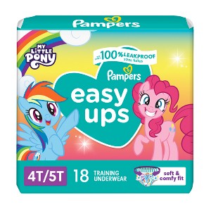 Easy Ups Girls' Disposable Training Underwear - (Select Size and Count) - 1 of 4