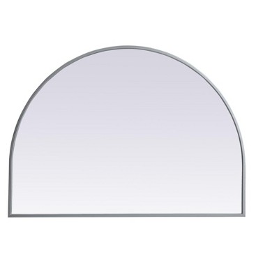 Elegant Lighting Metal Frame Arch Mirror 33x24 Inch in Silver