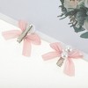 Unique Bargains Pearl Bow Hair Clip 2 Pcs - 3 of 4