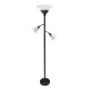 3-Light Floor Lamp with Scalloped Glass Shade - Elegant Designs - 3 of 4