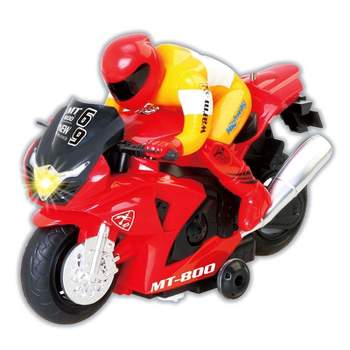 Insten Remote Control Motorcycle Bike with Sound & Lights, RC Toys for Kids, Red