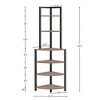 6-Tier Corner Open Shelf Modern Bookcase Wood Rack Freestanding Shelving Unit,Plant Album Trinket Sturdy Stand Small Bookshelf - 4 of 4