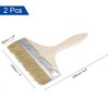 Unique Bargains Bristle Wall Treatment Tool Paint Brush with Wood Handle 2 Pcs - 2 of 4