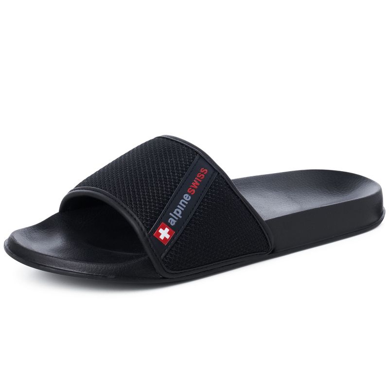 Alpine Swiss Mens Athletic Comfort Slide Sandals House Shoes Slippers, 1 of 6