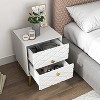 Hommoo Nightstand Bedside Table White - 4 of 4
