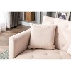 CAINAS 3-in-1 Convertible Accent Chair Bed with Adjustable Back&2 Pillows,Luxury Velvet Armchair Chaise Lounge for Living Room&Bedroom - 3 of 4
