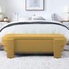 TUYOHW Oval Storage Bench,51.5 inch Linen End of Bed Ottoman Bench,Ottoman for Living Room,Bedroom,Entryway - 2 of 4