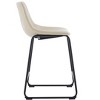 CAVINAS 24"Upholstered Counter Height Barstool,Set of 2,Vintage Bar Stools with Backrest&Footrest,PU Counter Stools,300LBS Capacity - 3 of 4
