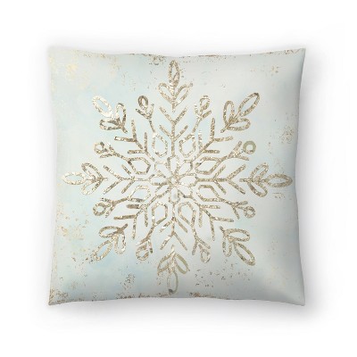 Beaded Snowflake Velvet Lumbar Throw Pillow