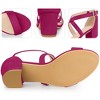 Perphy Women's Crisscross Buckle Strap Open-Toe Chunky Heels Sandals - 3 of 4