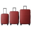 INFURNIC Bag And Luggage Sets 3 Piece Hard Shell Suitcase Set, Lightweight Suitcase with Wheels for Travel Business, Red, 20.67"*11.61"*29.92" - 2 of 4