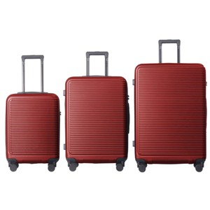 FURNIinspire Bag And Luggage Sets 3 Piece Travel Hard Shell Luggage, Lightweight Rolling Suitcases with Wheels, Red, 20.67"*11.61"*29.92" - 1 of 4