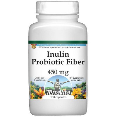 TerraVita Inulin Probiotic Fiber (Jerusalem artichoke) - 450 mg (100 capsules, ZIN: 570988, 2-Pack)
