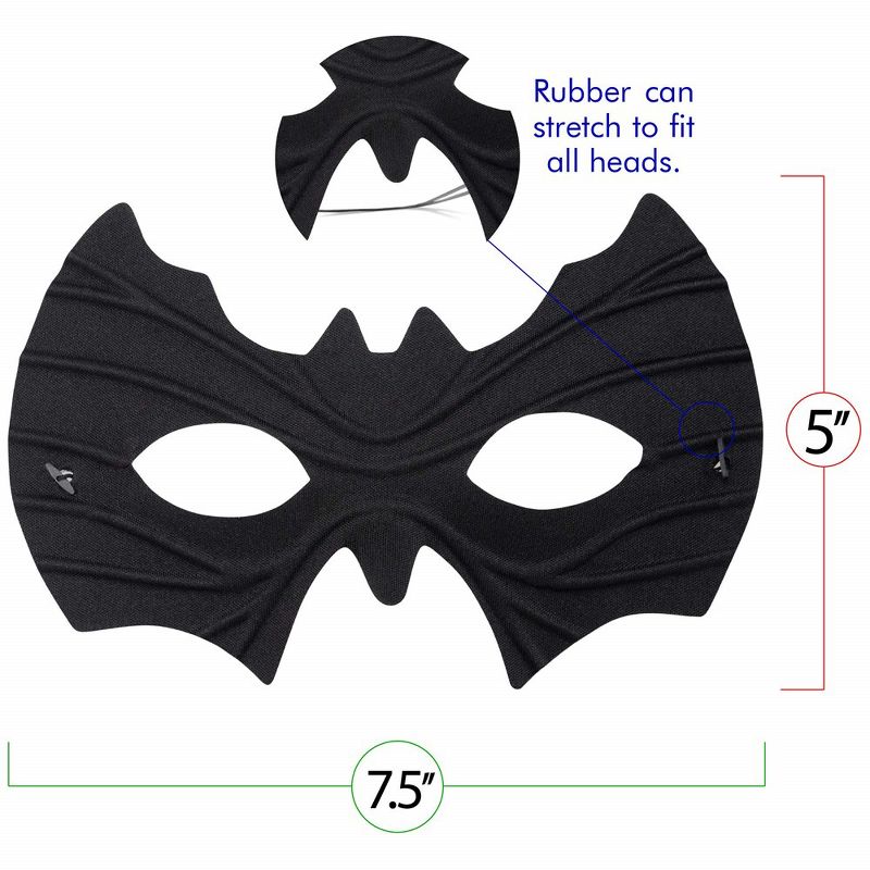 Skeleteen Bat Eye Mask - Black, 4 of 5