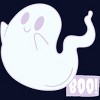 Junior's Design By Humans Boo Cute Ghost Halloween cute design By BoogieCreates T-Shirt - 2 of 3
