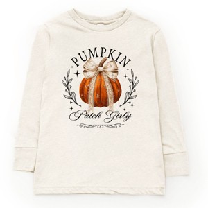 Coquette Pumpkin Patch Girly - Toddler Long Sleeve Graphic Tee and Youth Long Sleeve Graphic T-Shirt - 1 of 3