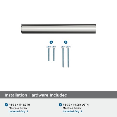 Polished Chrome 3" Modern Cabinet Drawer Pull