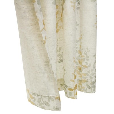 Ivory Light Filtering Grommet Pleated Linen Window Panel