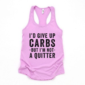 Simply Sage Market Women's I'd Give Up Carbs But I'm Not A Quitter Racerback Tank - 1 of 4