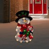 Northlight 30.5" Lighted Snowman with Candy Canes Christmas Outdoor Decoration - 2 of 4