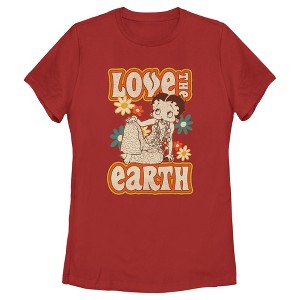 Women's Betty Boop Love the Earth T-Shirt - 1 of 4