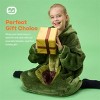 Joyfy Wearable Blanket Hoodie for Kids Adults, Christmas Oversized Flannel Fleece Sweatshirt Blanket, Cozy Blanket Birthday Gift for Family Girls Boys - 2 of 4