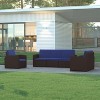 Emma and Oliver Faux Rattan Loveseat with All-Weather Cushions - 4 of 4