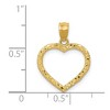 Black Bow Jewelry 14k Yellow Gold Diamond Cut Nugget Heart Pendant - 4 of 4