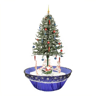 Northlight 6.25' Pre-lit Medium Musical Snowing Rotating Santa