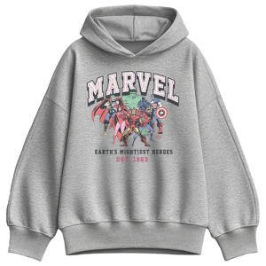 Women's - Marvel - Collage Oversized Fleece Hoodie Sweatshirt : Target