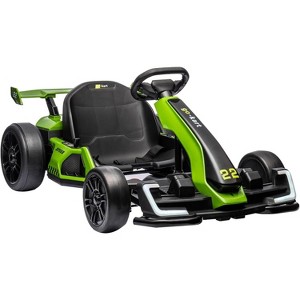 coucheta 24V Kids Go Kart, 300W Powerful Electric Drift Kart Car with Adjustable Seat, IDE On Toy with 4 Speed Mode, Eva Tire, for Age 6-12 - 1 of 4