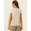 Allegra K Women's Linen Sleeveless V Neck Summer Button Down Vest - 3 of 4