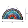 Chloe Lighting REGAL EUDORA Tiffany-style Peacock Feather Glass Window Panel 35"x18" - 4 of 4