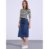 INSPIRE CHIC Women's Elbow Sleeves Boat Slim Fit Casual Stripe Animal Print Multi Floral Pattern T-Shirt - 3 of 4