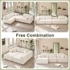 Wooakway 104"W*24"H Beige/Green/Gray/Black 4 Seat Sectional Sofa Small Space Armrest Soft Touch 5 Pillows Luxury Plush Easy Assembly - 4 of 4