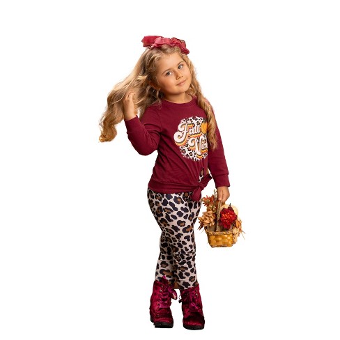 Colorful Leopard Print Youth Girls Leggings