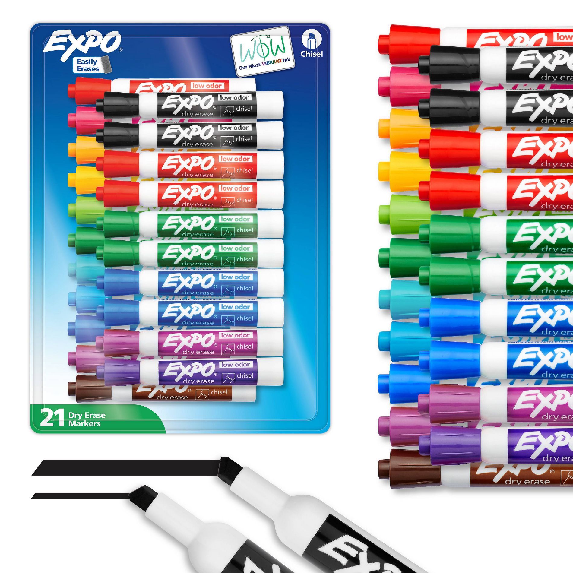 Expo 21ct Dry Erase Markers Chisel Tip Assorted Colors
