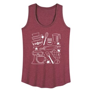 Women's - Instant Message - Baker & Chef Graphic Racerback Tank - 1 of 4