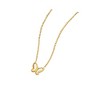 Hollywood Sensation Butterfly Pendant Necklace with Mother of Pearl Inlay 15 Inches Gold - 4 of 4