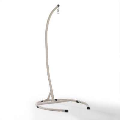 Light Beige Wicker Hanging Egg Chair with Cushions