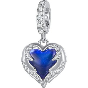 Sterling Silver Dragonfly Charm with Safety Chain - Love Buckle Travel Bead for Bracelets & Necklaces - 1 of 4