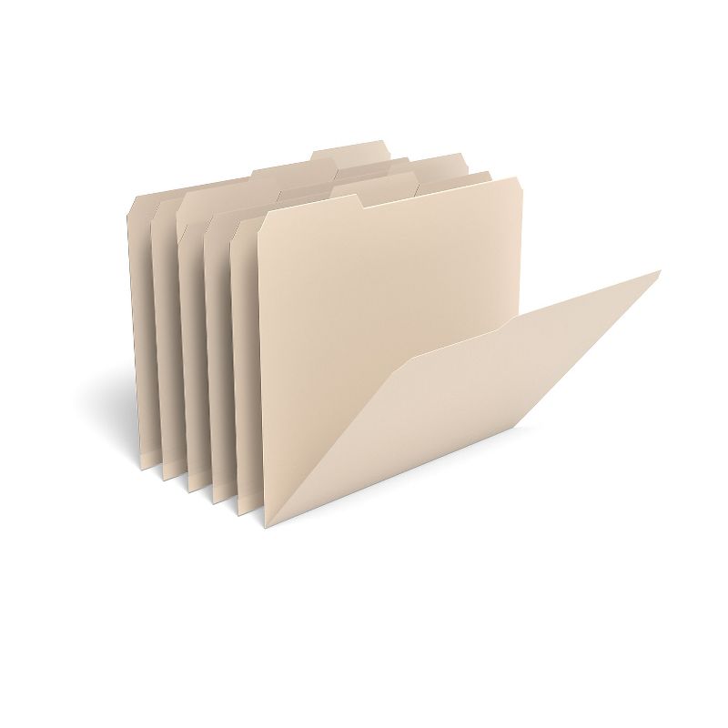 Staples Poly Manila File Folders Letter 3 Tab 12/Pack (36049-CC) TR36049/36049, 1 of 4