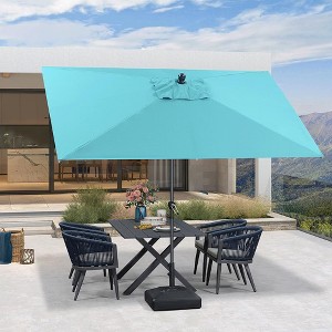 PURPLE LEAF Patio Umbrella Outdoor Table Umbrella Aluminum Frame Market Umbrella Sun Umbrella with 8 Sturdy Ribs - 1 of 4