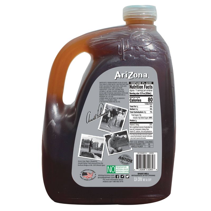 AriZona Arnold Palmer Lite Half Iced Tea & Half Lemonade - 128 fl oz Jug, 4 of 6